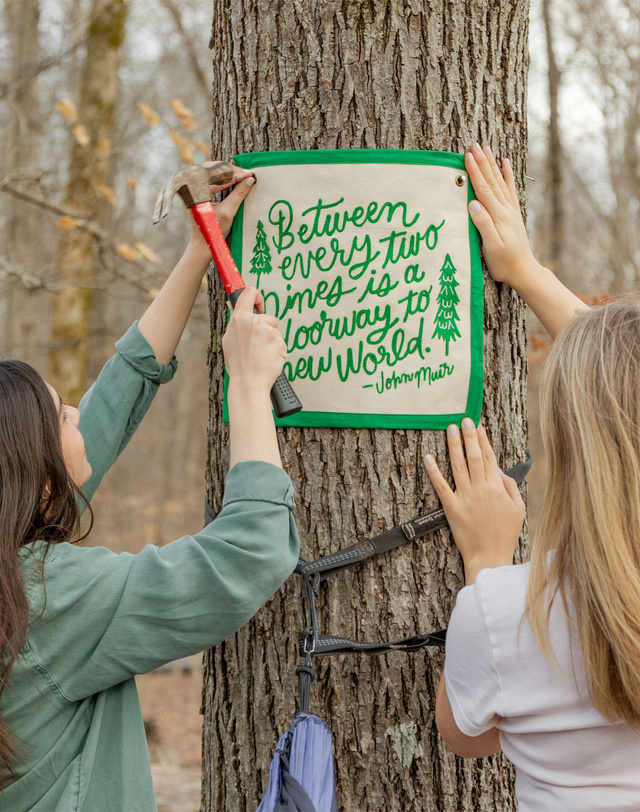 Pines Embroidered Canvas Banner, 5 of 7