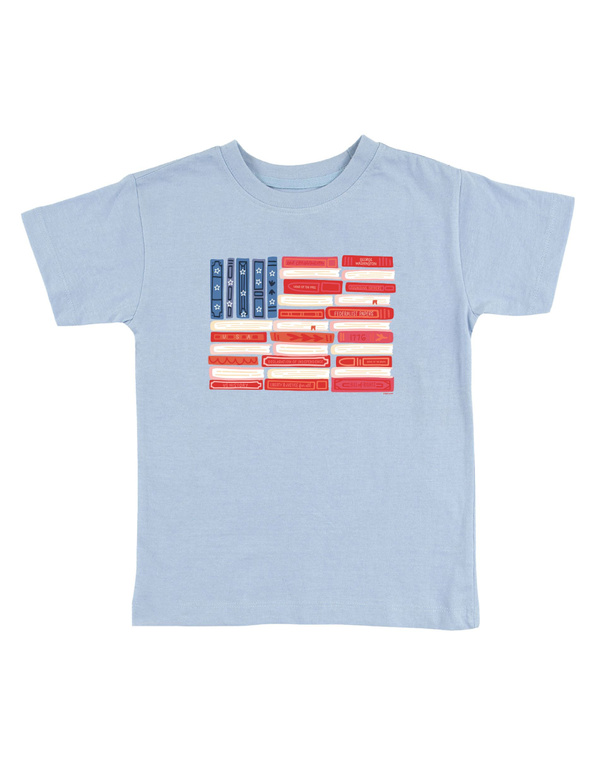 American Flag Books Tee - Hydrangea , 4 of 4