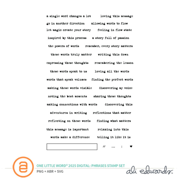 One Little Word® 2025 Phrases Digital Stamp Set, 1 of 1