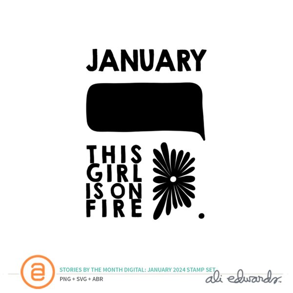 January 2024 3×4 Digital Stamp Set, 1 of 1
