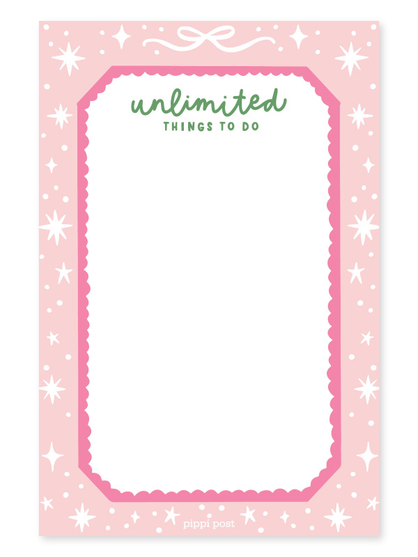 Unlimited Things To Do 4×6 Notepad, 1 of 1