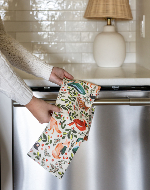 Woodland Animals Kitchen Towel, 1 of 4