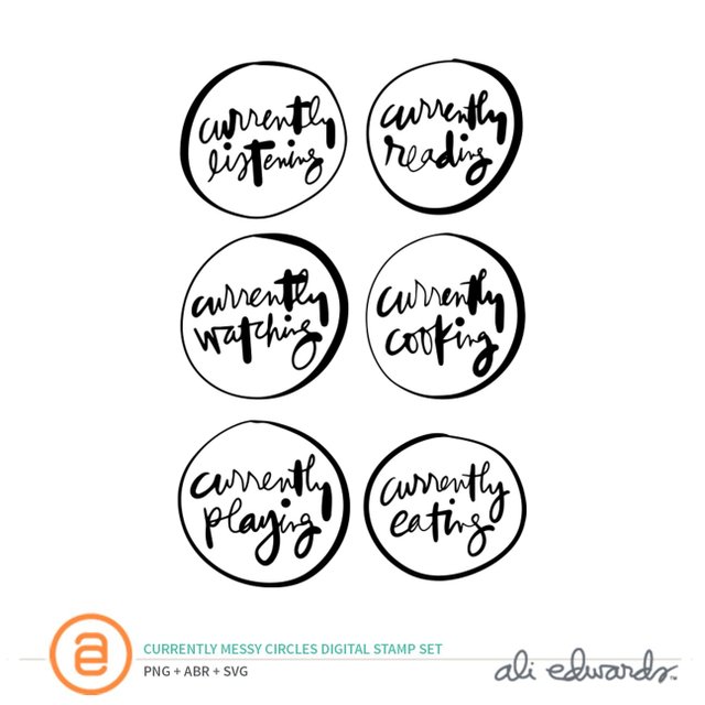 Currently Messy Circles Digital Stamp Set, 1 of 1