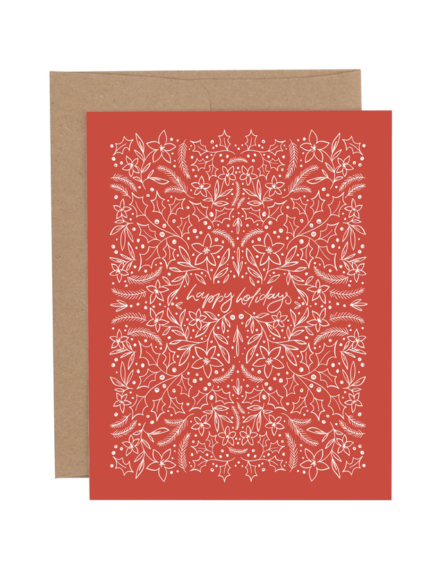Holiday Tiny Floral Greeting Card, 1 of 1