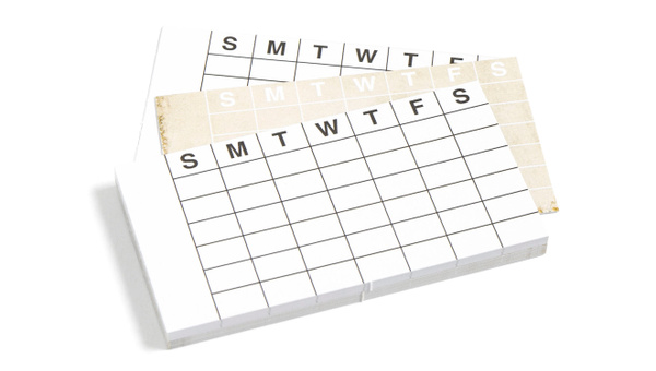 Calendar Notepad - 2×3.75 White & Aged, 2 of 3
