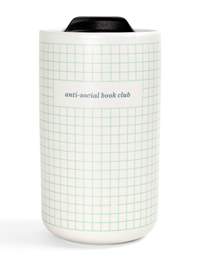 Anti Social Book Club 18oz Travel Ceramic Coffee Mug, 1 of 1