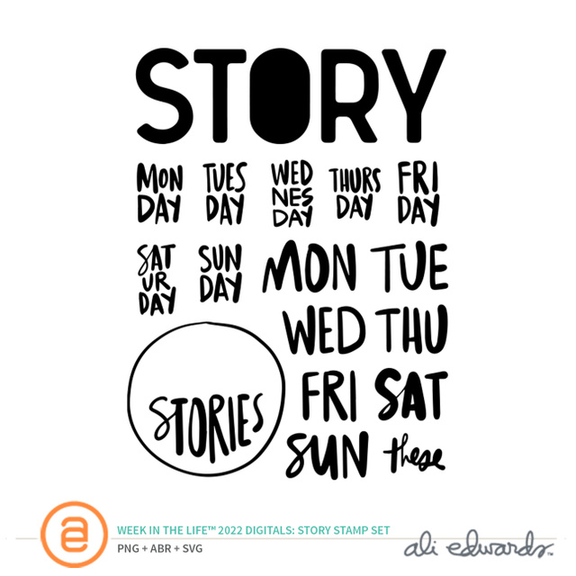 Week In The Life™ 2022 Digital Story 3×4 Stamp Set, 1 of 1