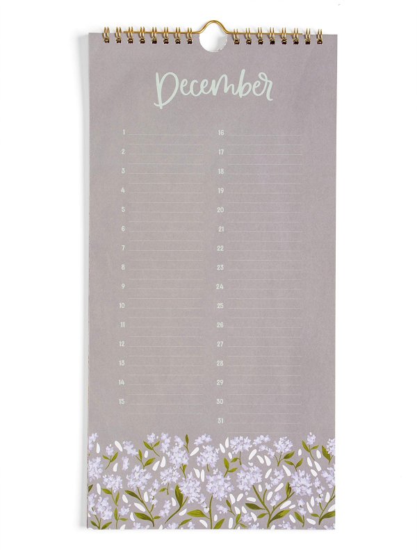 Celebrations by the Month Perpetual Wall Calendar - Floral, 4 of 6