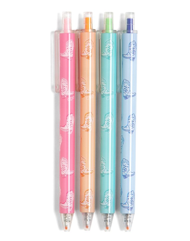 Colorful Western Cowgirl Boots Pen Set, 3 of 3
