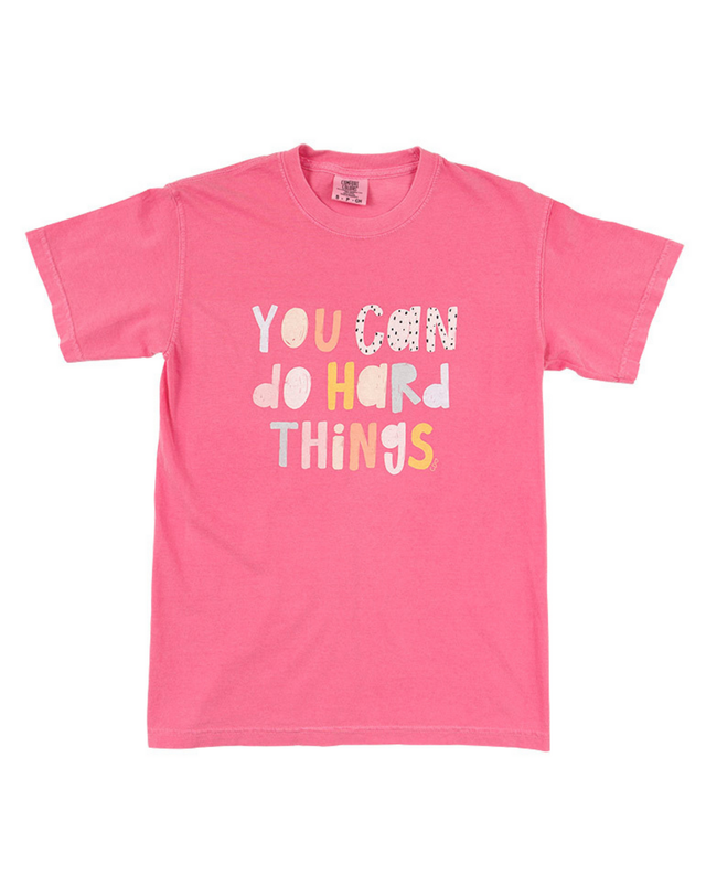 You Can Do Hard Things Tee - Crunchberry, 4 of 5
