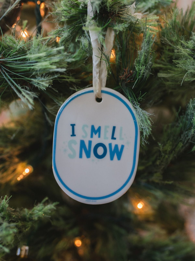 I Smell Snow Stars Hollow Christmas Ornament, 1 of 4