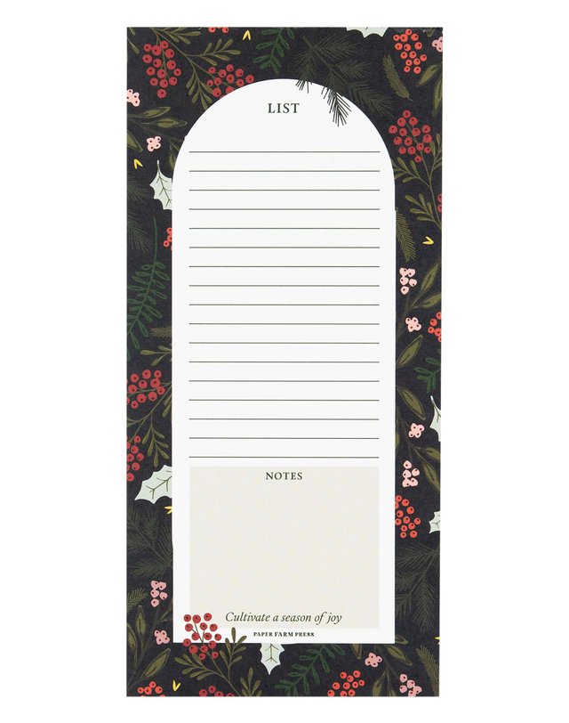 Winter Berries Market List Notepad, 1 of 1