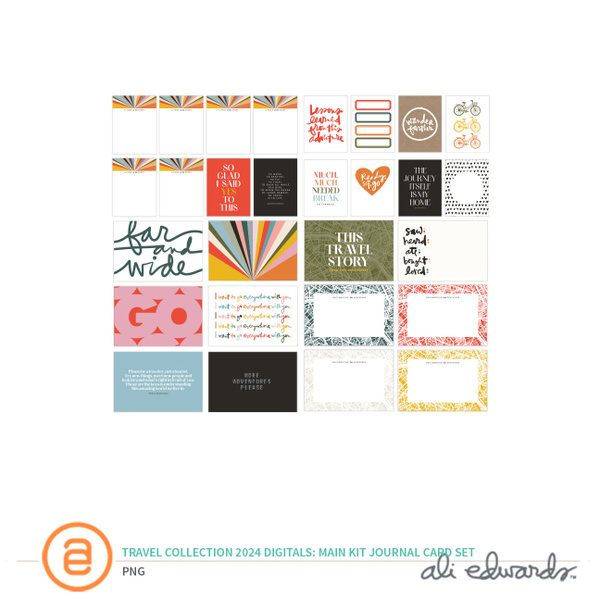 Travel Collection 2024 Digital Main Kit Journal Card Set, 1 of 1