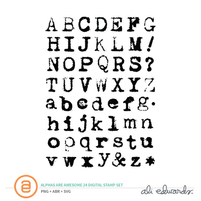 Alphas Are Awesome #24 Digital Stamp Set, 1 of 1