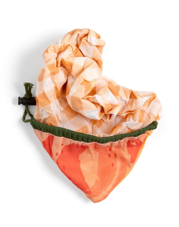 Peach Foldable Market Tote Bag, 3 of 4