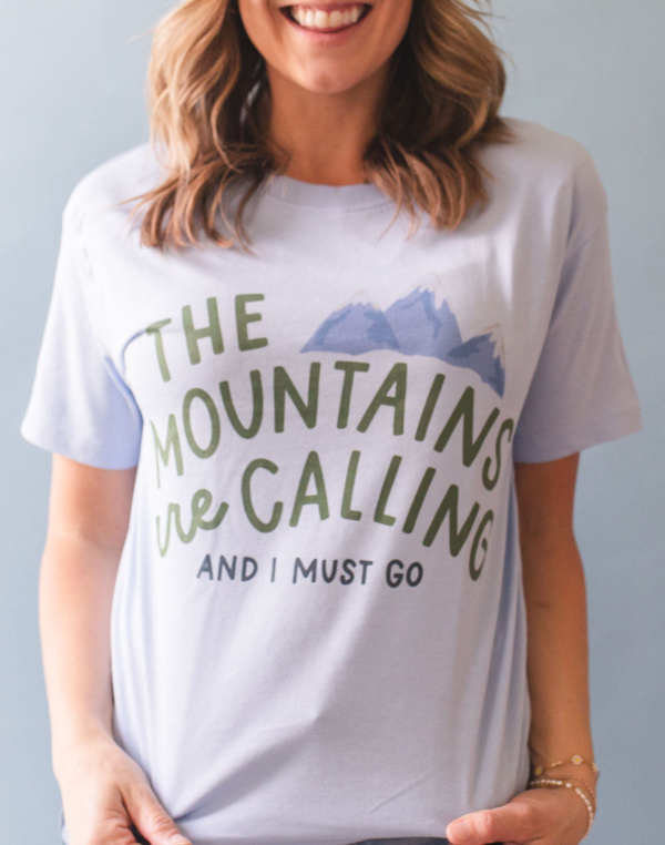 The Mountains Are Calling Tee - Hydrangea, 4 of 5