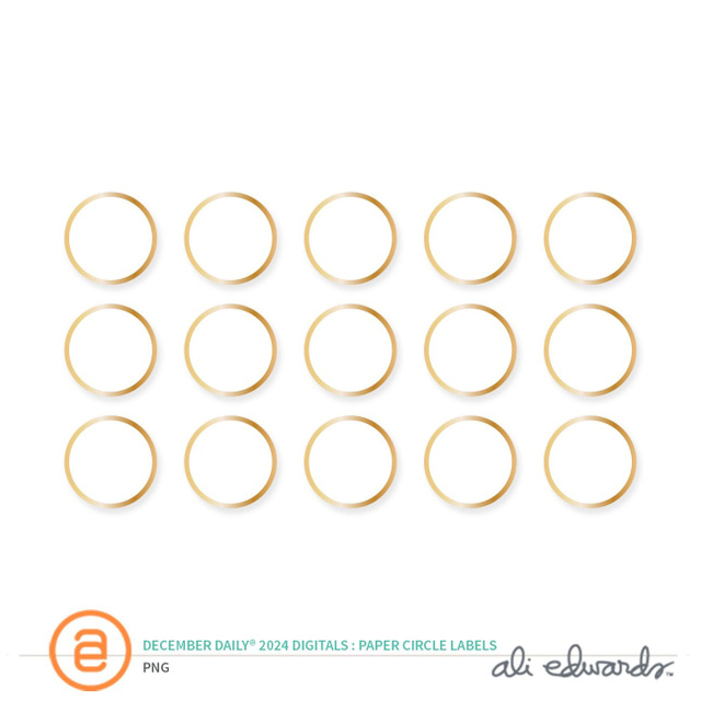 December Daily® 2024 Digital Paper Circle Labels, 1 of 1