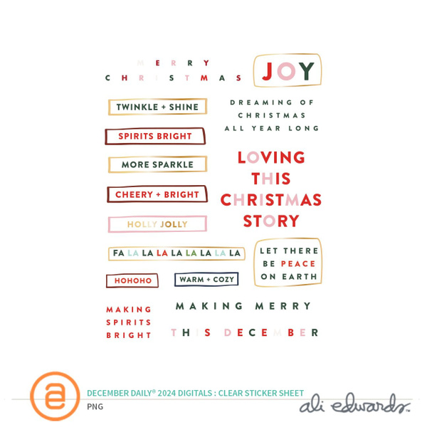 December Daily® 2024 Digital Clear Sticker Sheet, 1 of 1