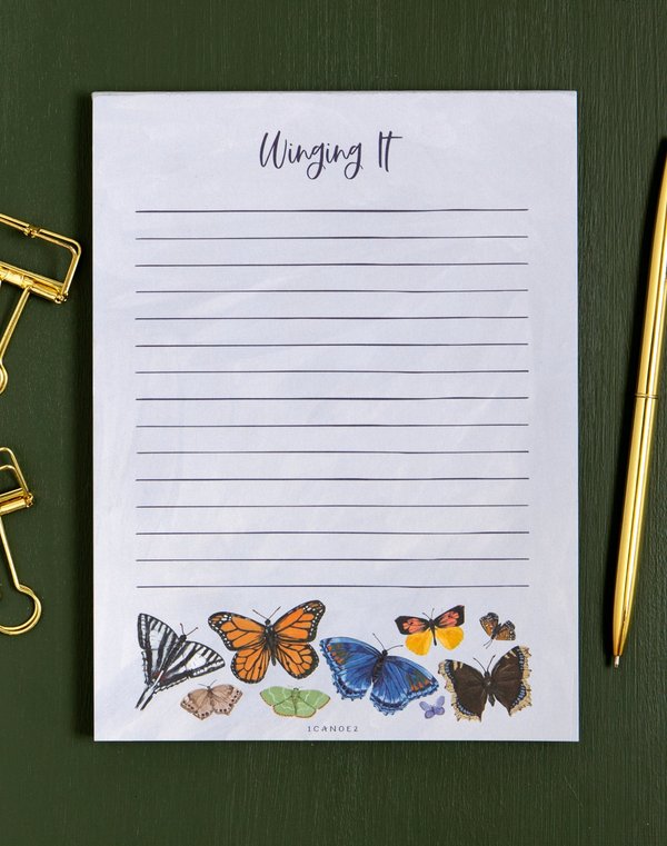 Winging It Butterfly 6×8 Lined Notepad, 2 of 2