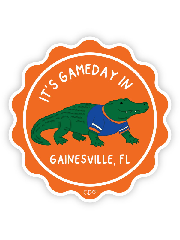 Gainesville Football Game Day Mascot Decal Sticker, 2 of 4