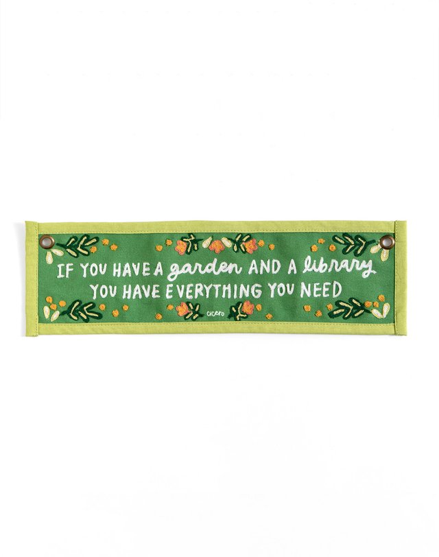 Garden And A Library Canvas Banner, 3 of 4