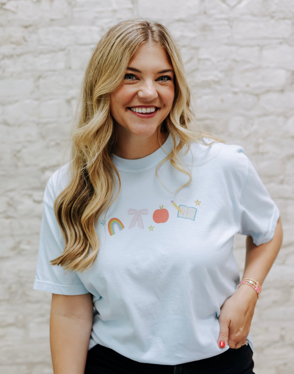 Beautiful Day To Learn Tee - Chambray, 3 of 5