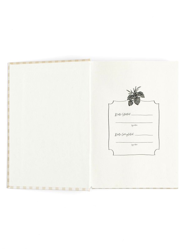 Beige Gingham Heirloom Recipe Book, 2 of 7