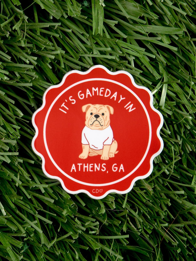 Athens Football Game Day Mascot Decal Sticker, 1 of 4