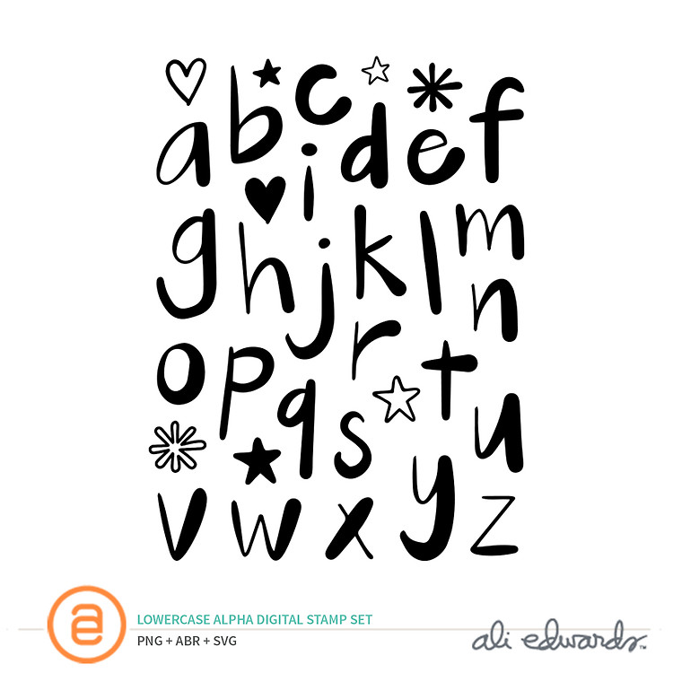 Ali Edwards Design Inc. | Storytelling Basics Lowercase Alpha Digital