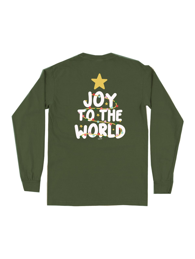 Joy to the World Christmas Long-Sleeve Tee - Hemp, 4 of 5