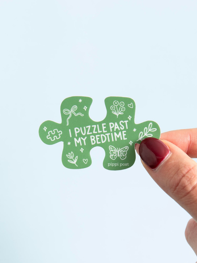 I Puzzle Past My Bedtime Decal Sticker, 3 of 3