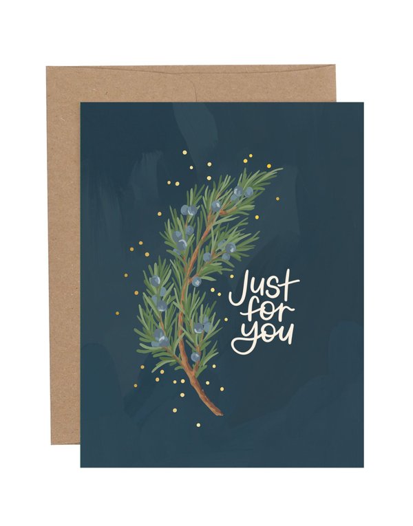 Just For You Cedar Branch Greeting Card, 1 of 2