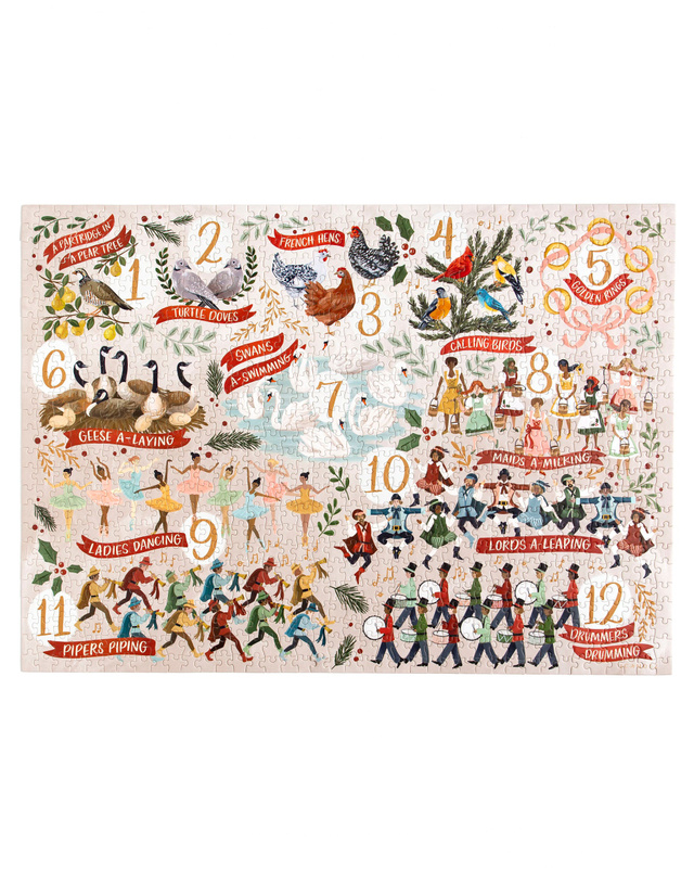 12 Days Of Christmas - 1,000 Piece Jigsaw Puzzle, 4 of 7