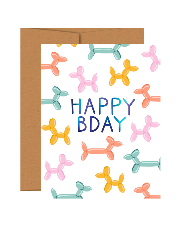 Balloon Animal Birthday Greeting Card, 1 of 2