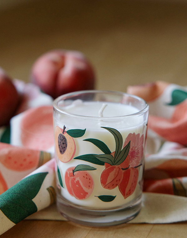 Peach Blossom Scented Soy Hand-Poured Candle, 2 of 5