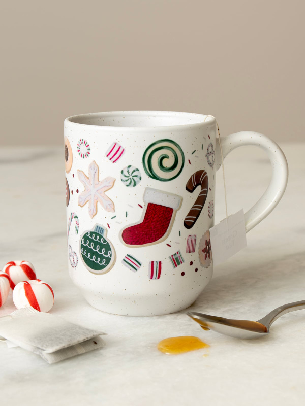 Sweet Holiday Christmas Cookies & Candy 14oz Ceramic Coffee Mug, 1 of 4