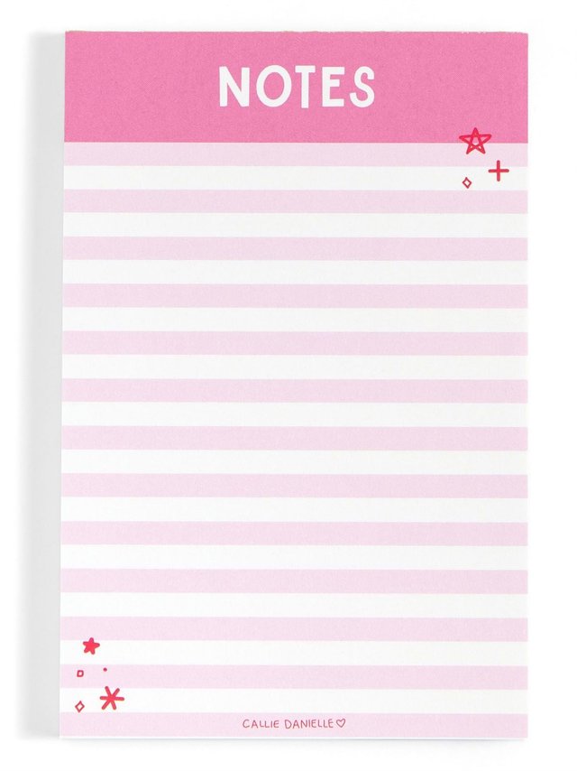 Pink Striped 4×6 Notepad, 1 of 1
