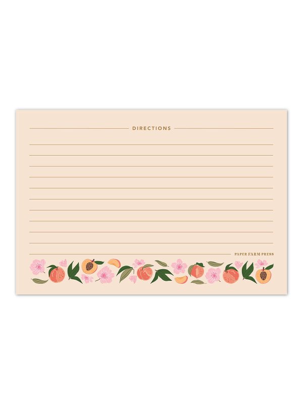 Peach Blossom Recipe Cards - Set of 50, 2 of 2