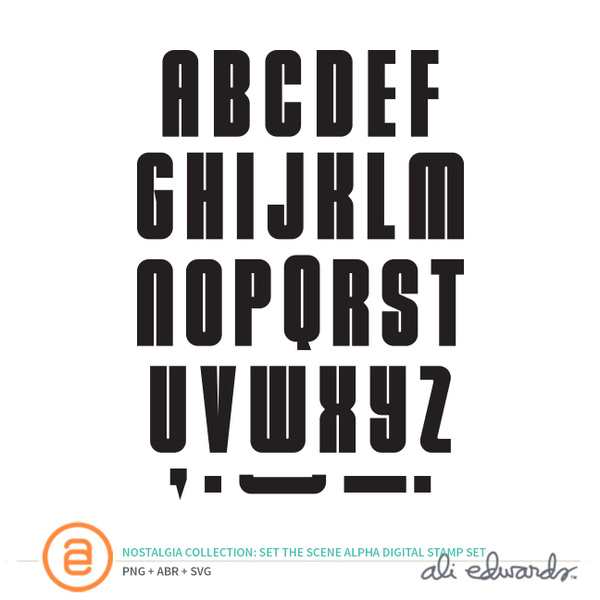 Set The Scene Alpha 6×8 Digital Stamp Set, 1 of 1