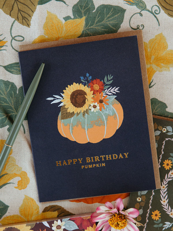 Happy Birthday Pumpkin Greeting Card, 2 of 2