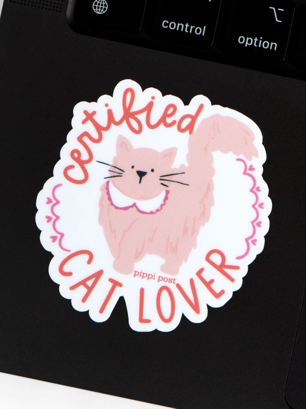 Certified Cat Lover Decal Sticker, 4 of 4