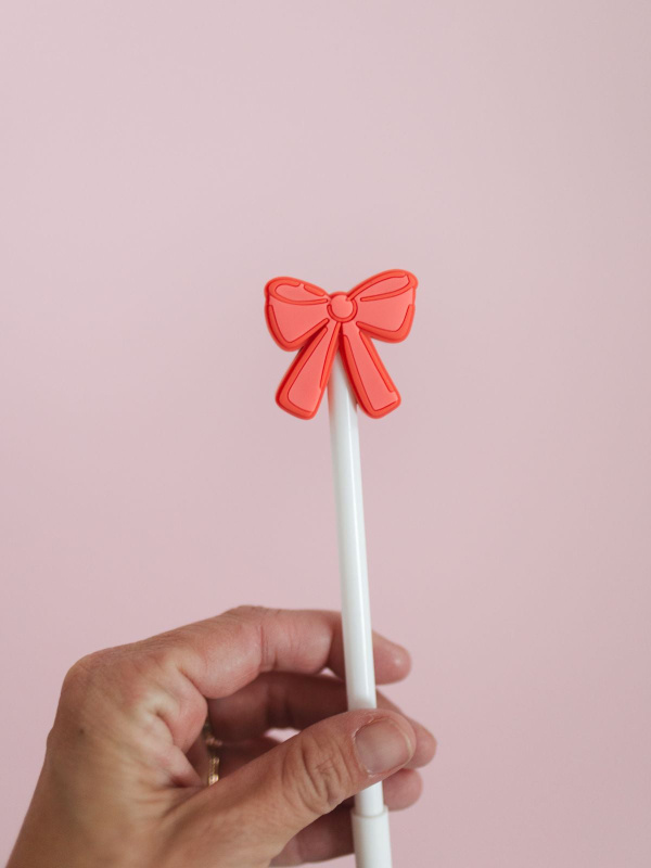 Red Coquette Bow Gel Pen, 1 of 4