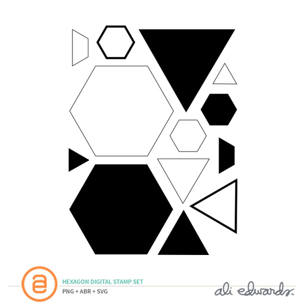 Hexagon Digital Stamp Set, 1 of 1