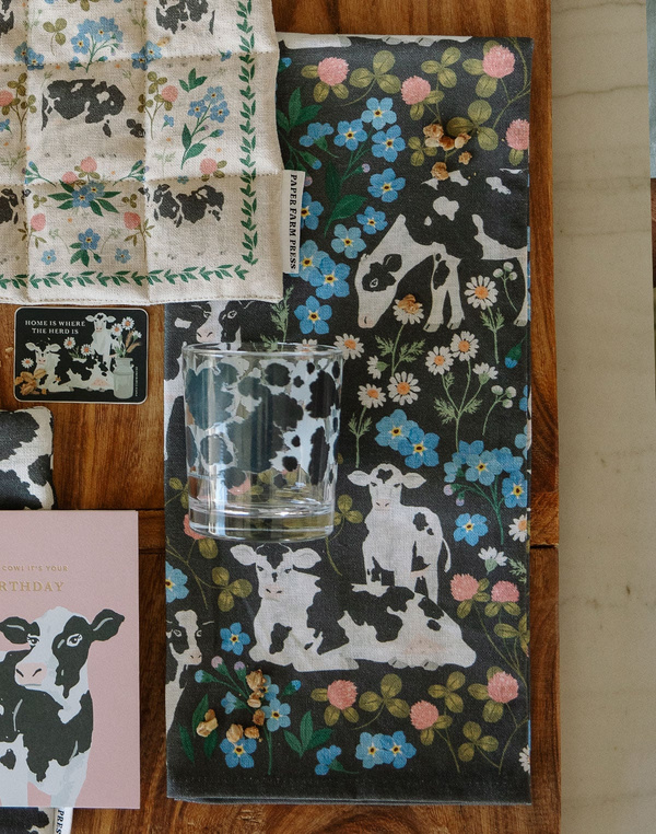 Milk Cows & Flowers Tea Towel, 2 of 2