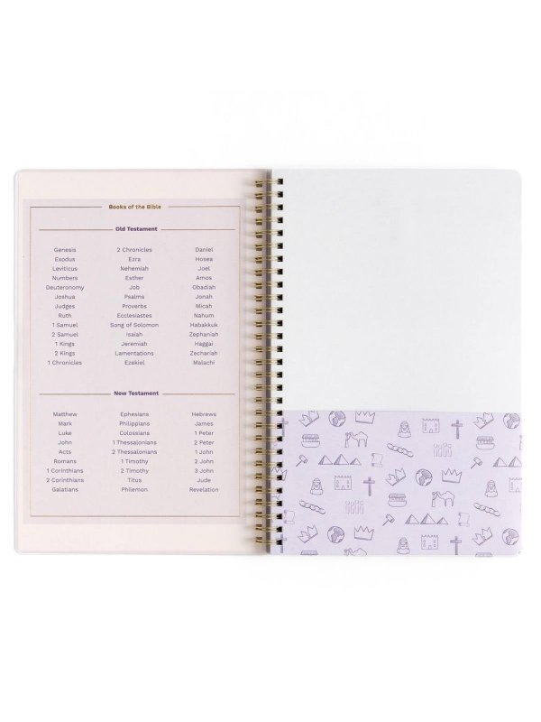 Lilac Bible Study Spiral Notebook with Reference Maps, 2 of 9