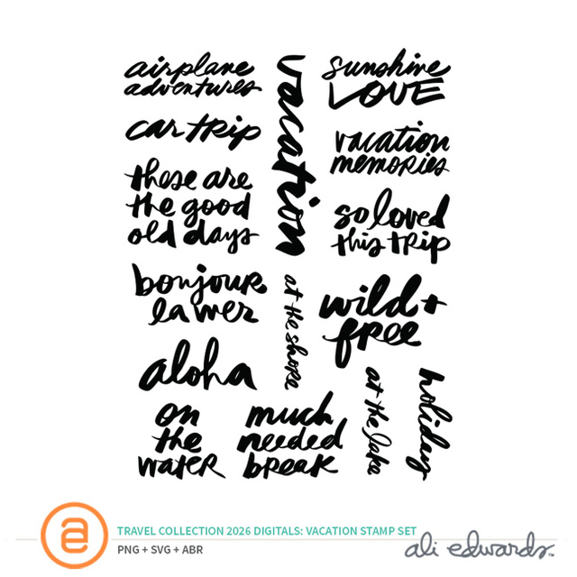 Travel Collection 2026 Vacation Digital Stamp Set, 1 of 1