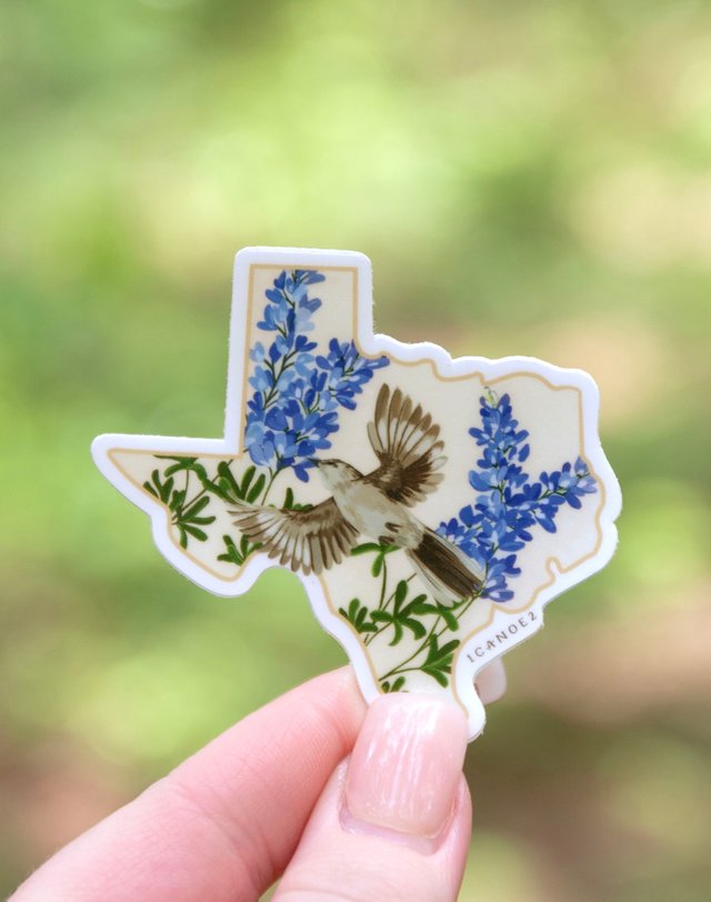 Birds & Blooms Texas Decal Sticker, 1 of 5