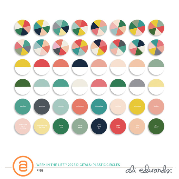 Week In The Life™ 2023 Digital Plastic Circles, 1 of 1