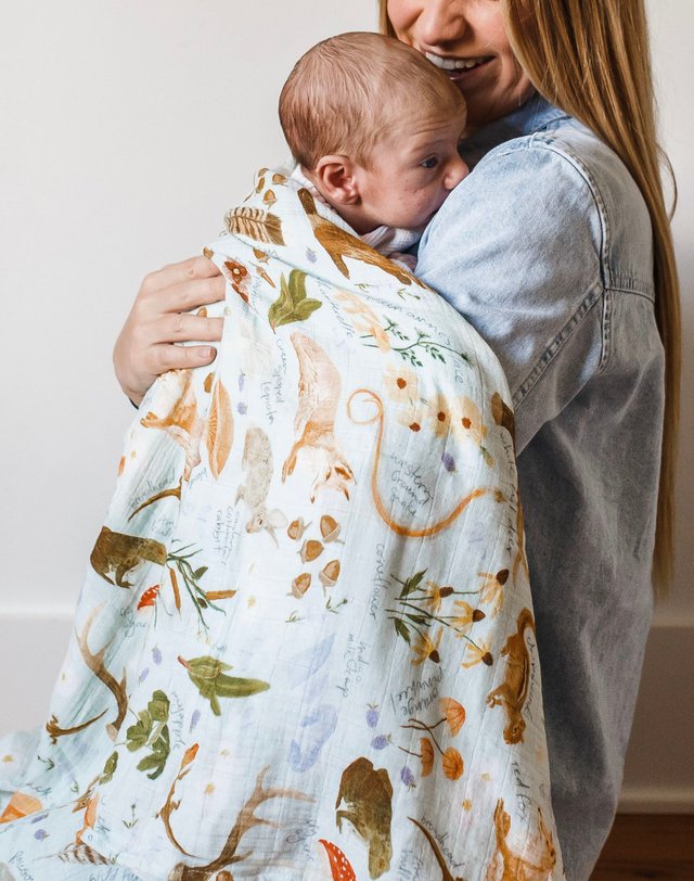Flora & Fauna Baby Swaddle, 1 of 8
