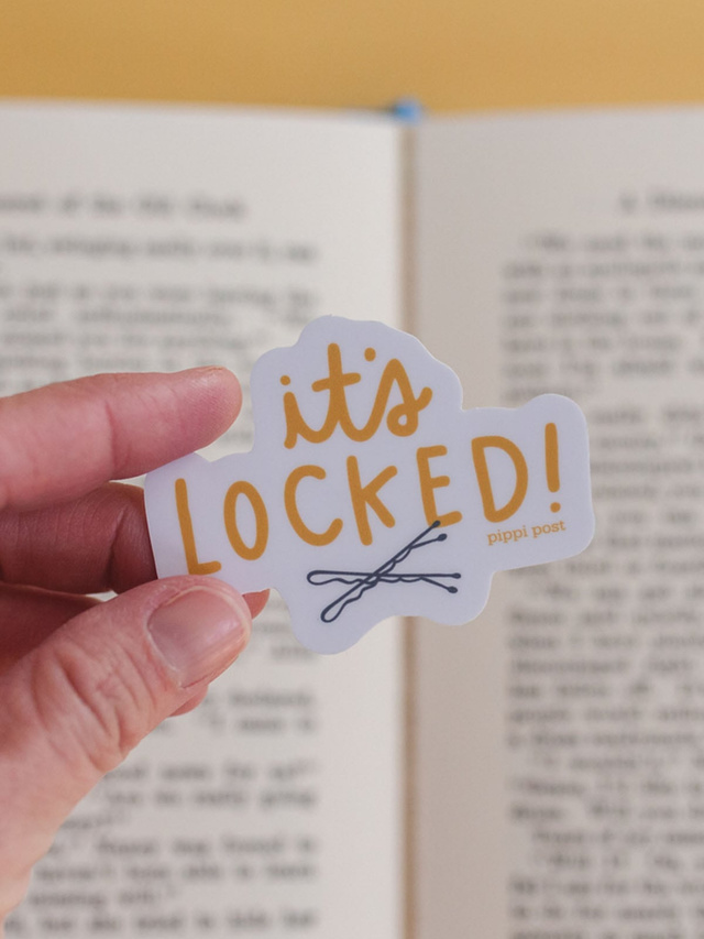 It's Locked Mystery Reader Bobby Pins Decal Sticker, 1 of 3